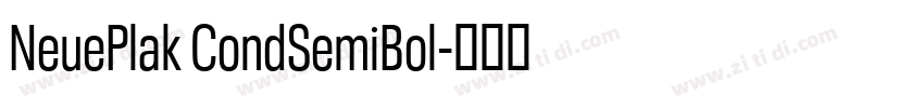 NeuePlak CondSemiBol字体转换